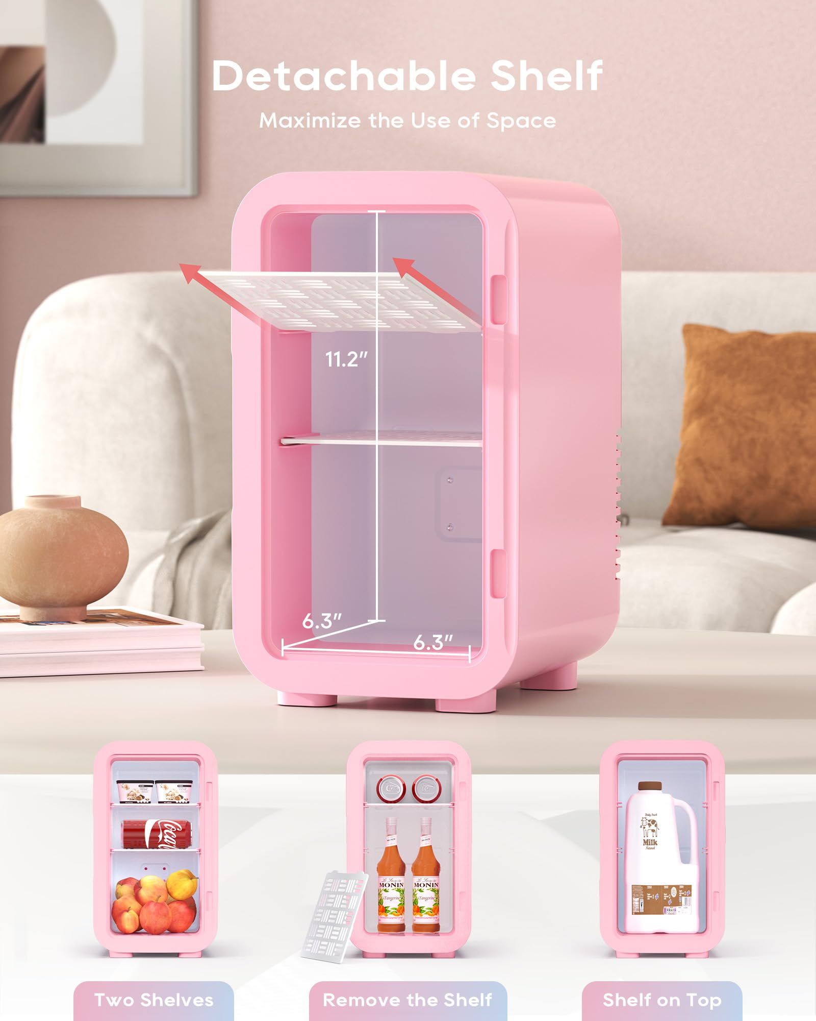 Skincare Fridge | 6 Liter Mini Fridge for Cosmetics & Beauty