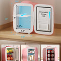 Pink Mini Fridge for Bedroom,4L Skincare Fridge for Bedroom & Office