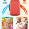 Red Mini Fridge for Bedroom, 4L Portable Refrigerator for Drinks & Skincare
