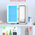 White Mini Fridge 6L | 110V AC/DC Portable Thermoelectric Cooler & Warmer