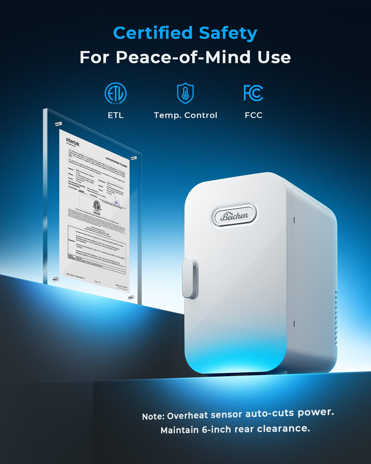 Mini Fridge, 6L/8 Can Portable Small Refrigerator Cool& Warm AC/DC