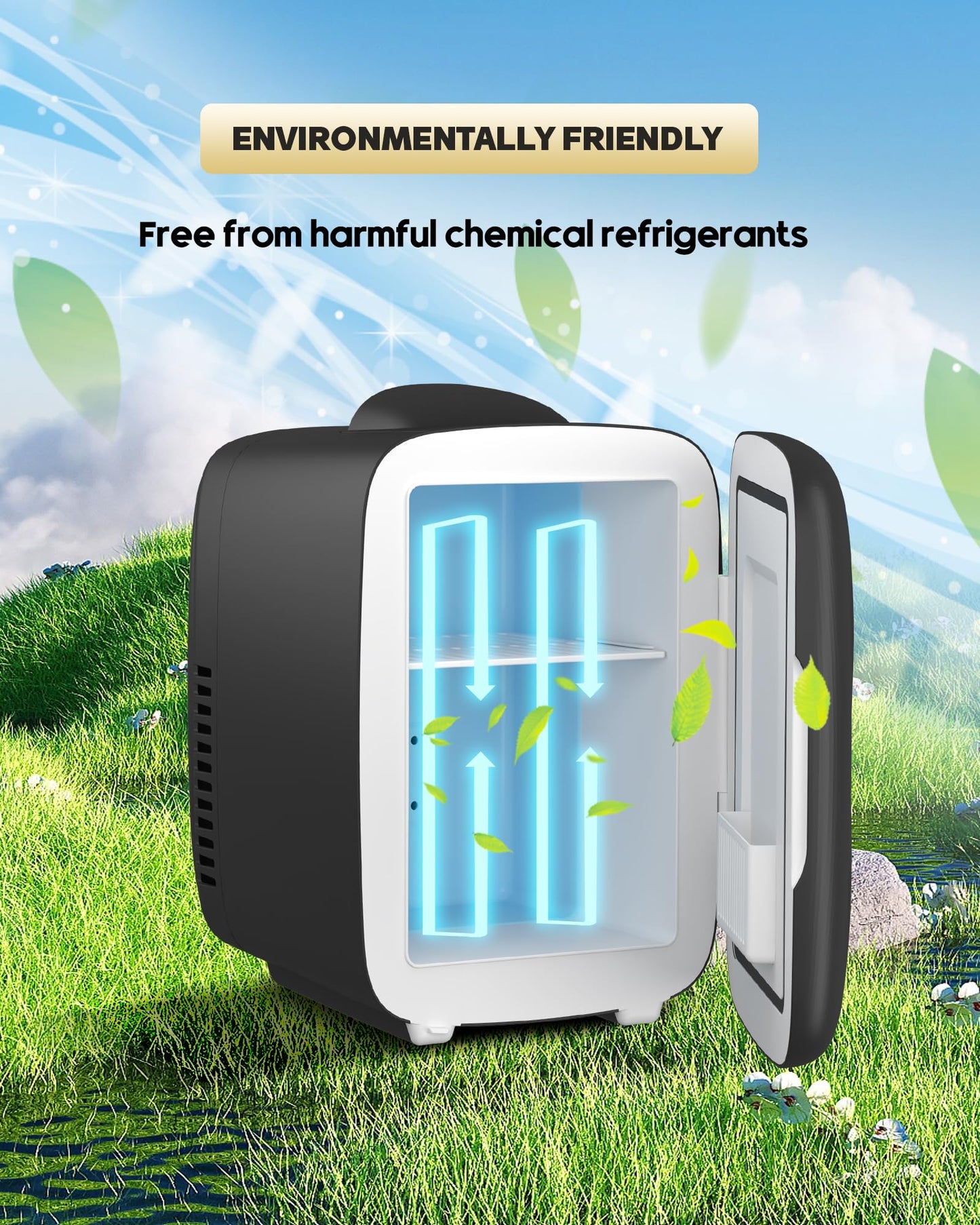 Mini Fridge for Bedroom, 4L Skincare Fridge Cooler & Warmer