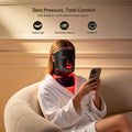 Morfone Red Light Therapy for Face and Neck, 4 Modes Face Mask Light Therapy with Neck Masks, 850nm Infrared & Red Light Mask for At-Home & Travel, Ideal Gift for Woman