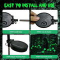 Morfone Halloween Decorations Outdoor, 2 Pack 12 LEDs Solar Scary Eyeball Lights, Waterproof Eyeball Swaying Firefly Lights, Halloween Path Lights for Garden Yard Party, Green